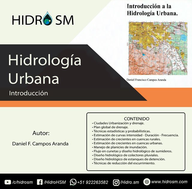 Daniel Francisco Campos Aranda Introducción a la hidrología urbana